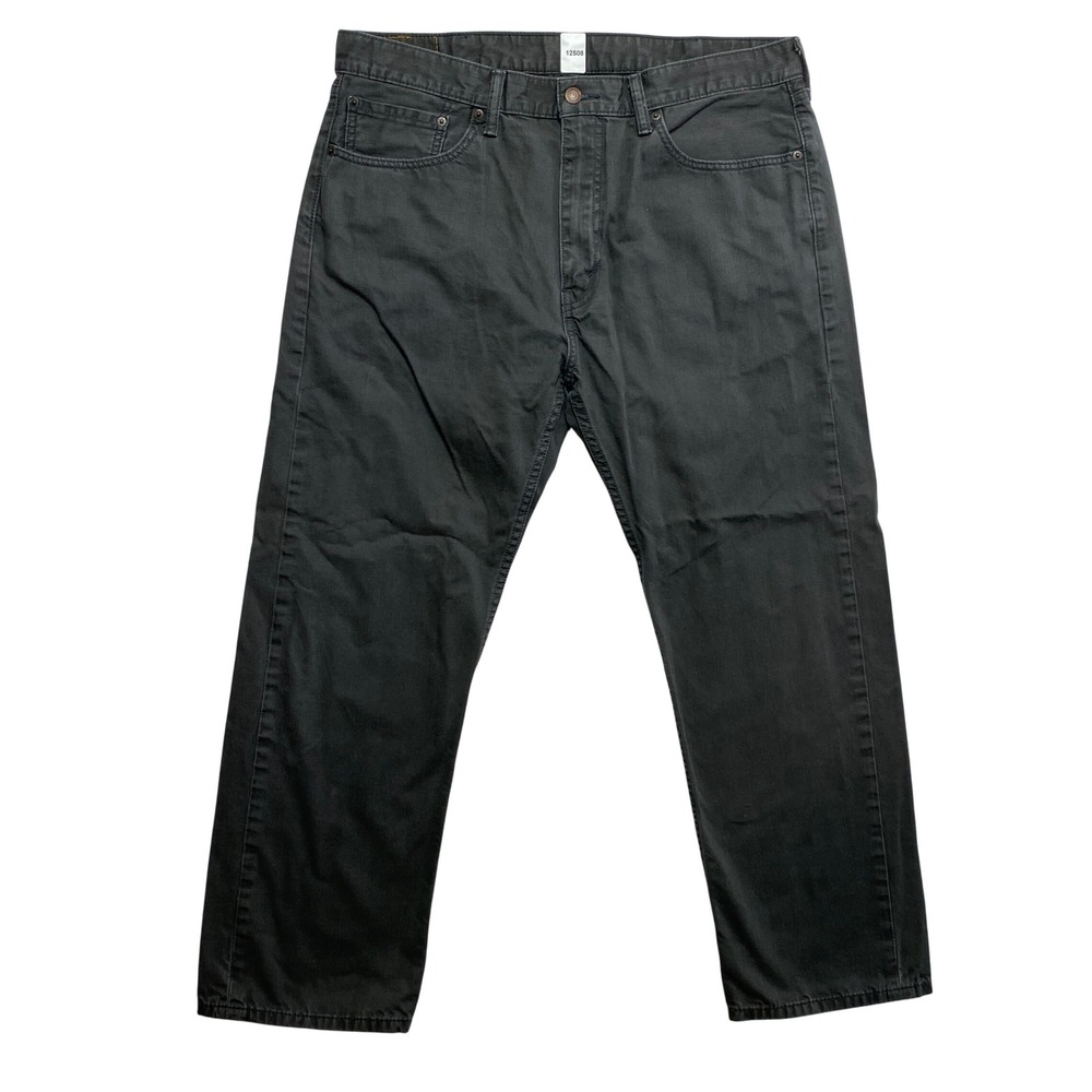 Levi's Pants Mens 38x30 Charcoal Grey 505 Regular Fit Straight Leg Zip Fly